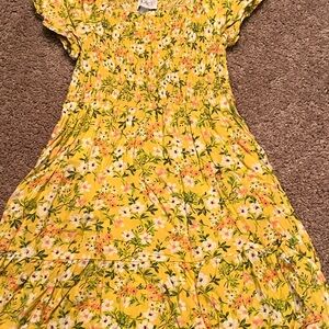 Place Yellow Floral Kids Dress